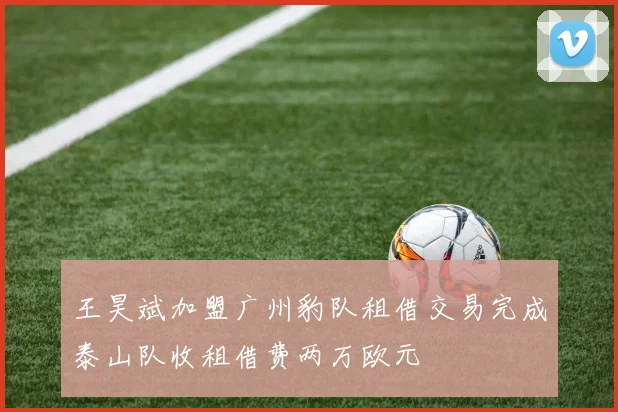 王昊斌加盟广州豹队租借交易完成泰山队收租借费两万欧元